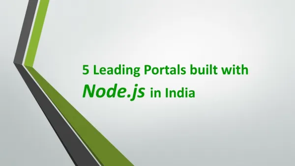 5 Leading Portals built with Node.js in India