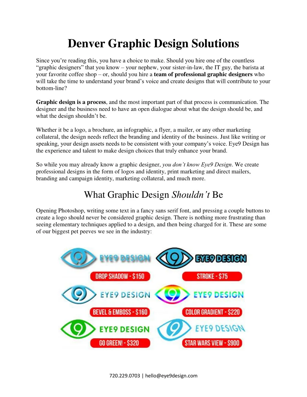 denver graphic design solutions