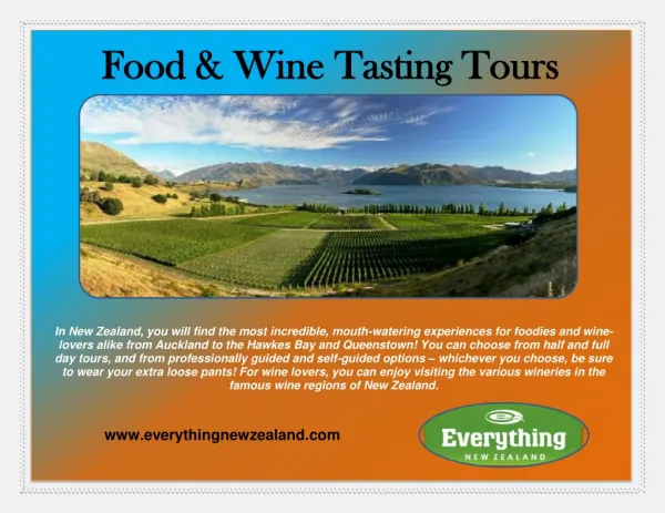 Food & Wine Tasting Tours