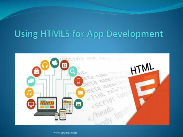 Using HTML 5 for App Development