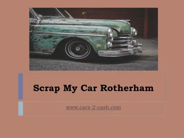 Scrap My Car Rotherham