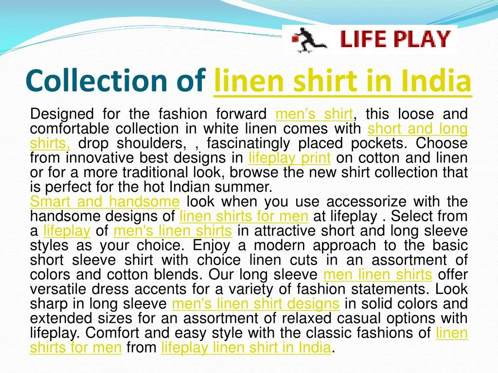 collection of linen shirt in india