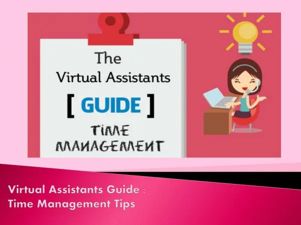 Virtual Assistants Guide : Time Management Tips