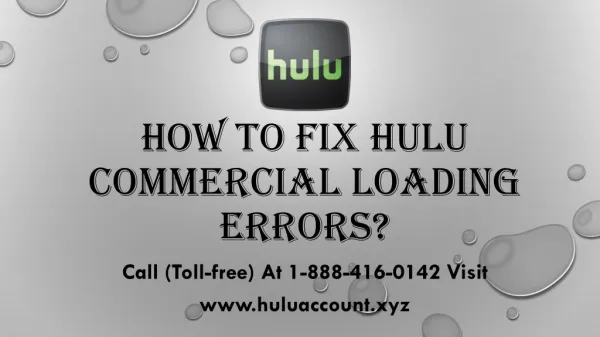 How To Fix Hulu Commercial Loading Errors? Call 1888-416-0142