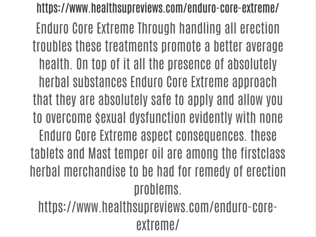 https www healthsupreviews com enduro core