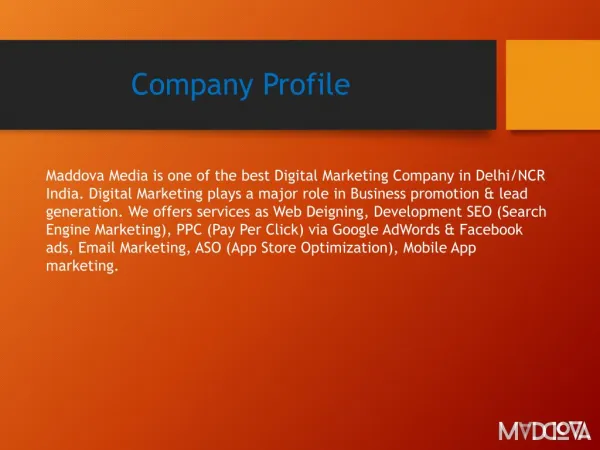 Maddova - Top Digital Marketing Agency Delhi India