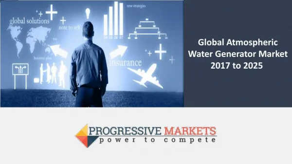 Global Atmospheric Water Generator Market is expected to grow at a CAGR of 19.5% from 2017 to 2025