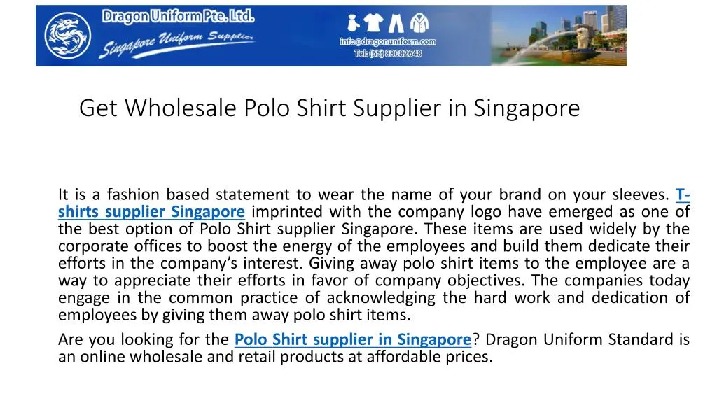 get wholesale polo shirt supplier in singapore