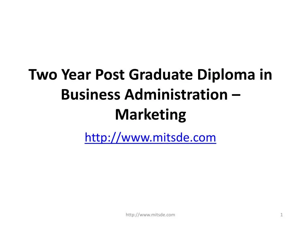 two year post graduate diploma in business administration marketing