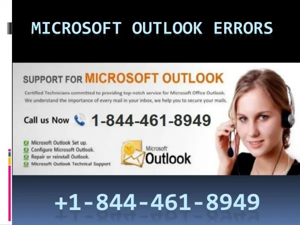 Microsoft outlook error support 1 844-461-8949, outlook customer service