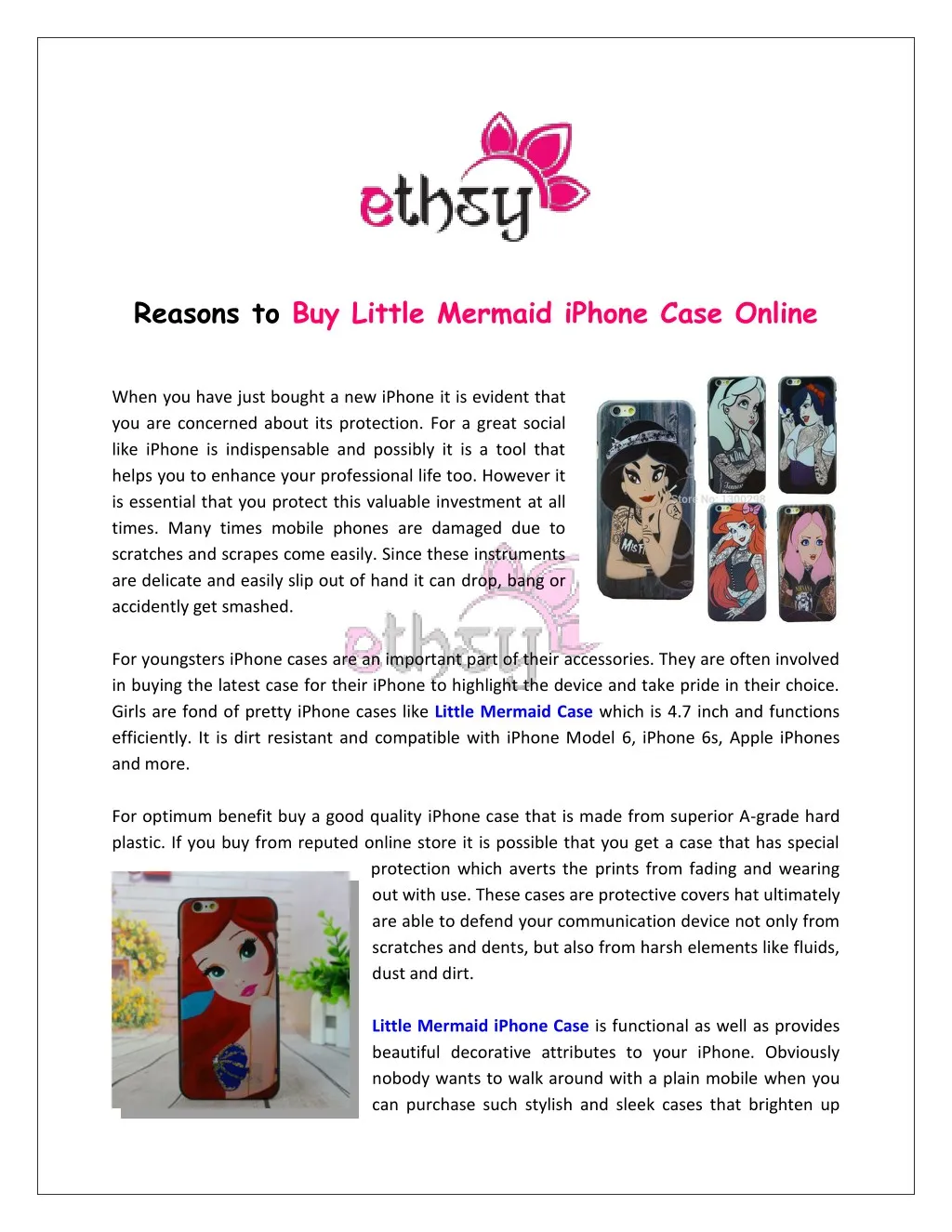 reasons to buy little mermaid iphone case online