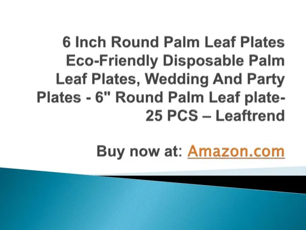 6 Inch Round Plam Leaf Plates – Ecofriendly disposable palm leaf plates, wedding and party plates - 6" Round Palm Leaf p