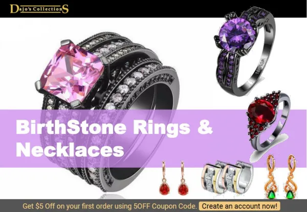 Most Stylish & Affordable Birthstone Rings,Necklaces - Dajos Collections