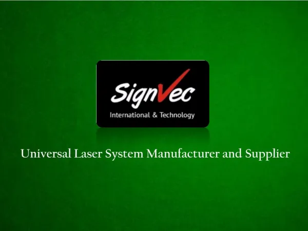 universal laser system manufacturer and supplier