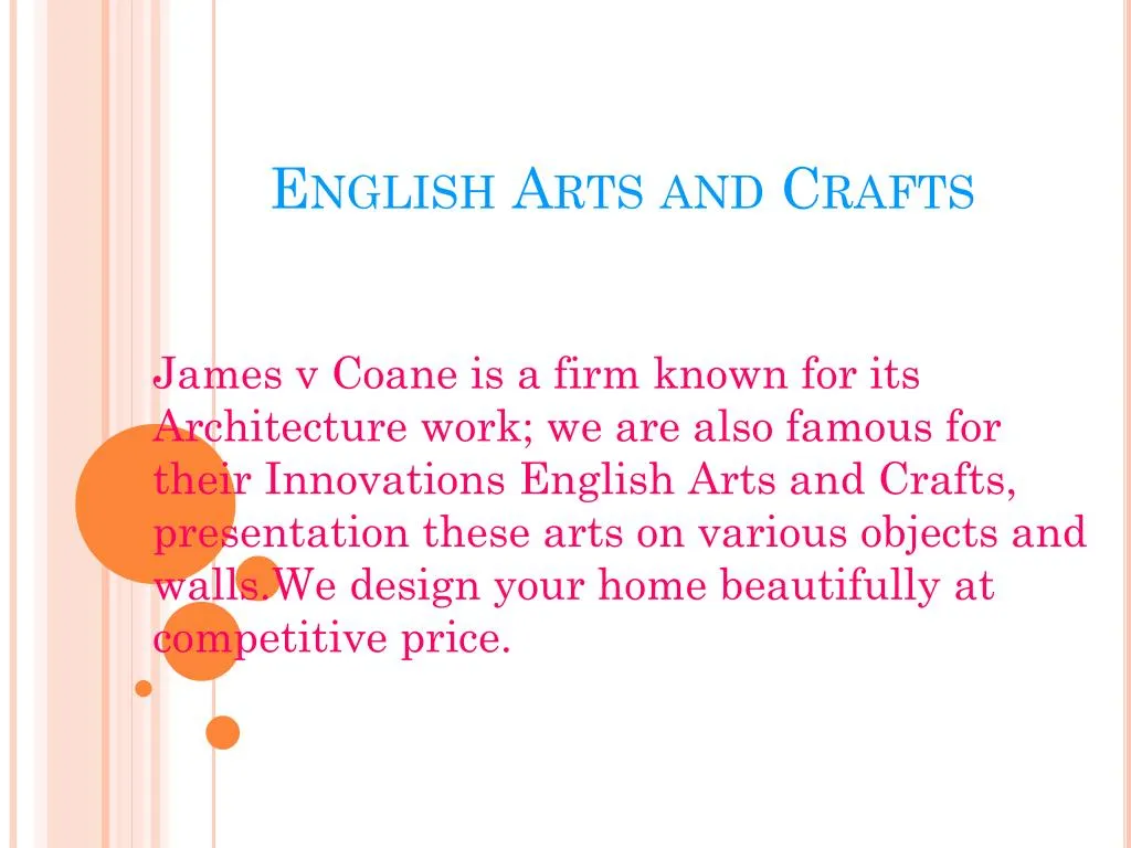 english arts and crafts