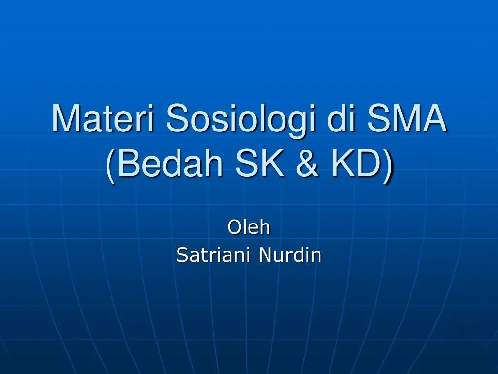 materi sosiologi di sma bedah sk kd