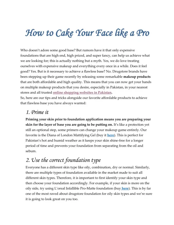 how to cake your face like a pro