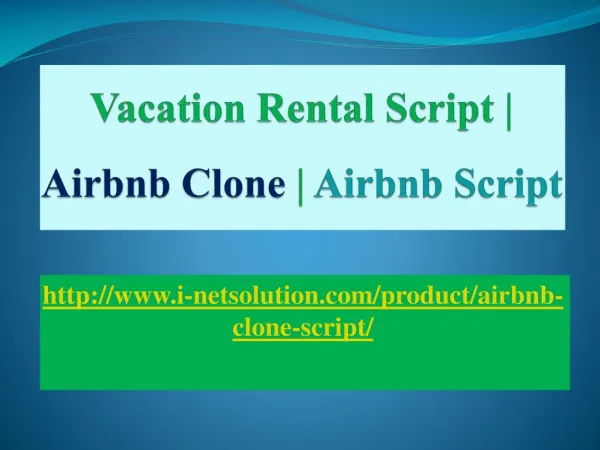 Vacation rental script, Airbnb clone, Airbnb script