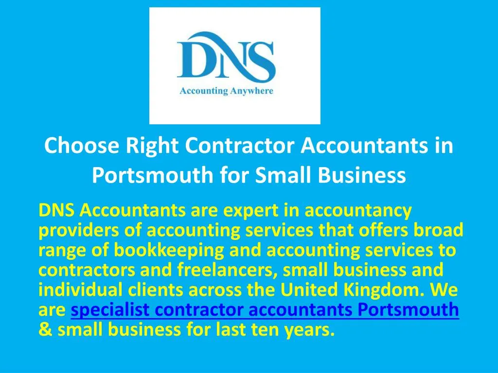 choose right contractor accountants in portsmouth for small business