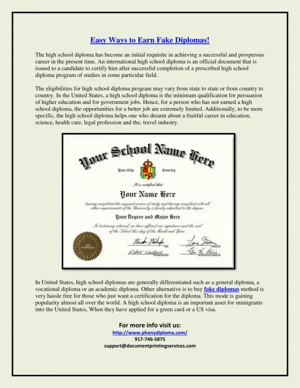 Easy Ways to Earn Fake Diplomas!