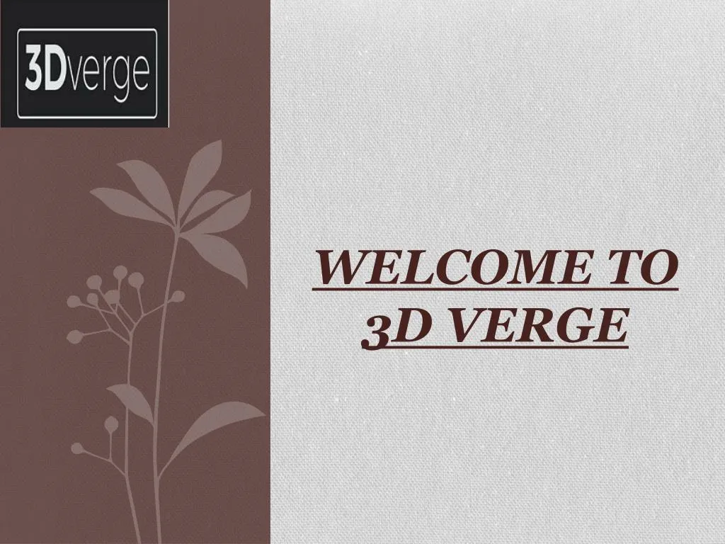 welcome to 3d verge