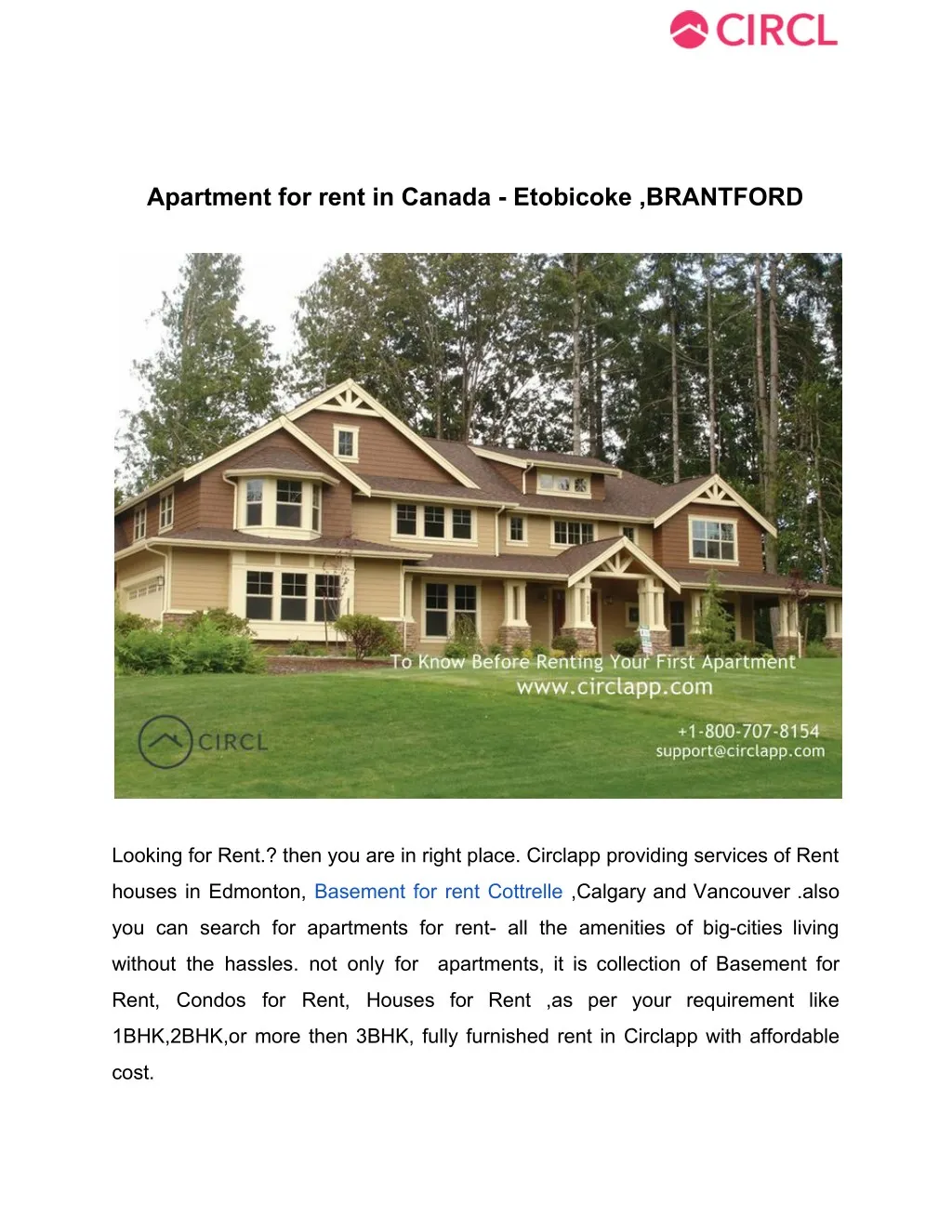apartment for rent in canada etobicoke brantford