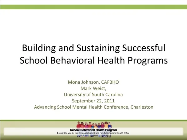 Building and Sustaining Successful School Behavioral Health Programs