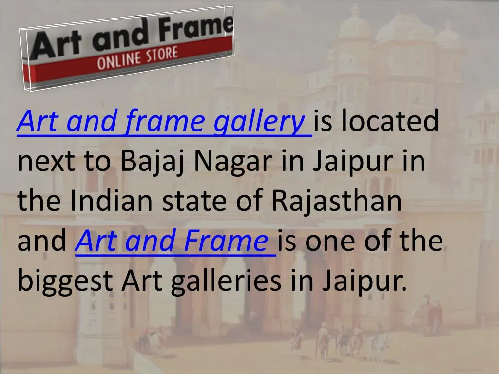 art and frame gallery is located next to bajaj