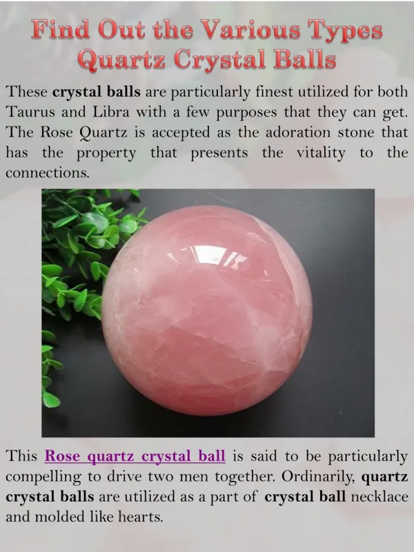 Find Out the Various Types Quartz Crystal Balls
