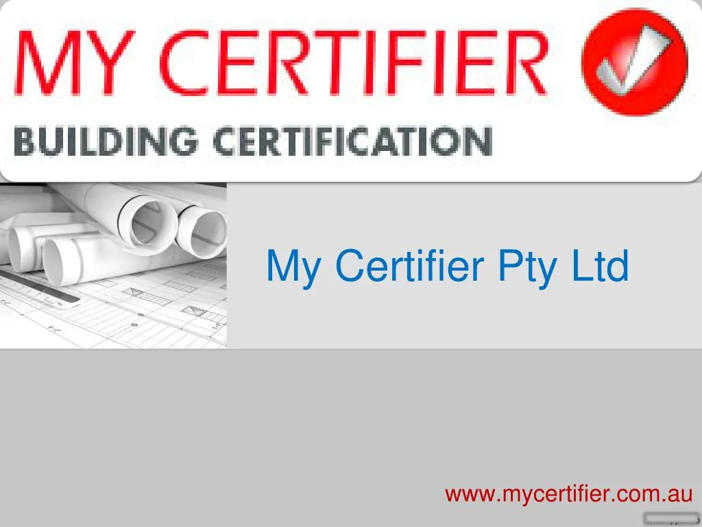 my certifier pty ltd