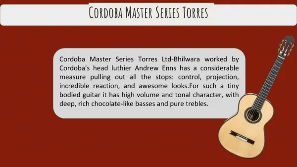 Choose your Favourite Cordoba Master Series Torres at ASN