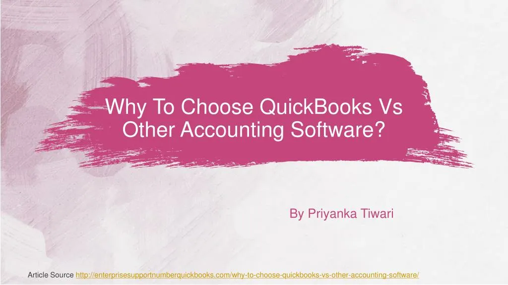why to choose quickbooks vs other accounting software