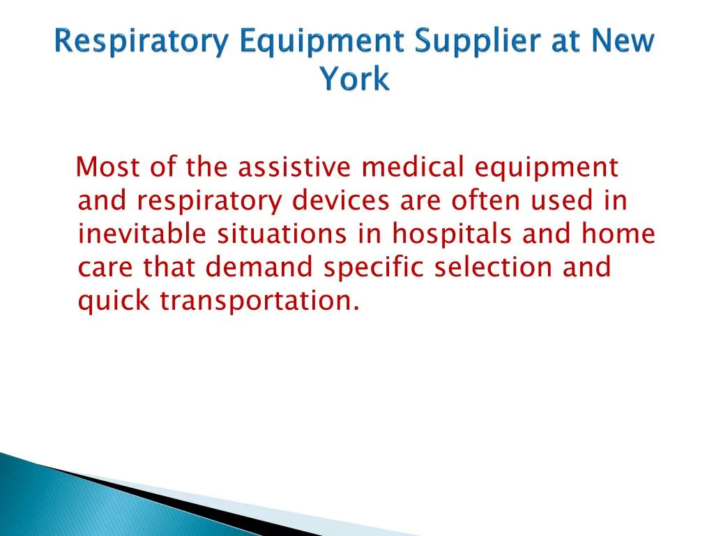 respiratory equipment supplier at new york