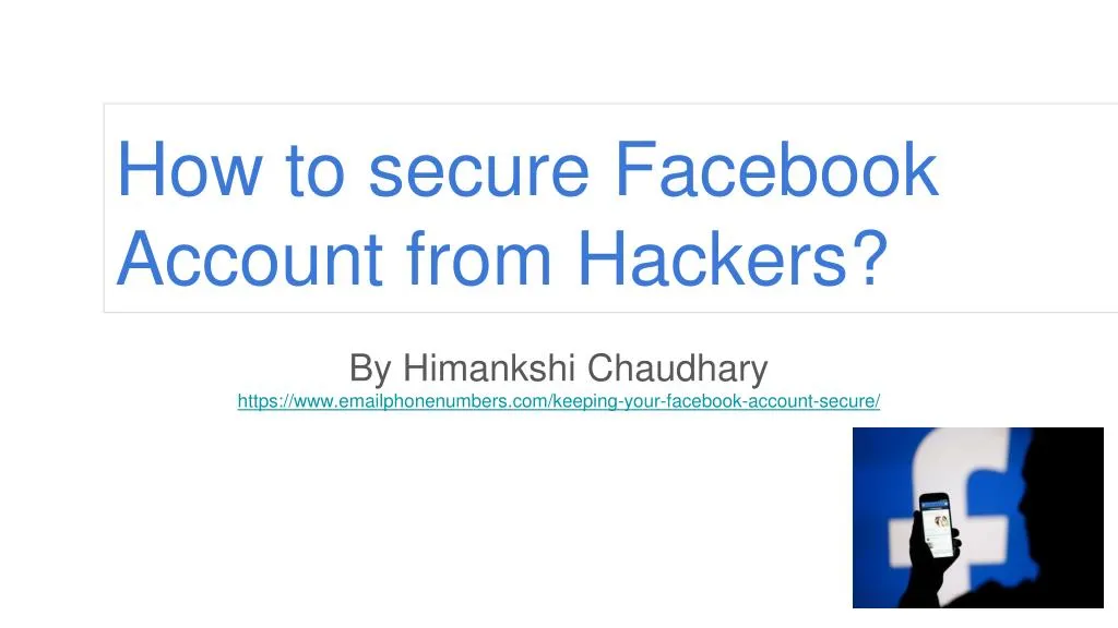 how to secure facebook account from hackers