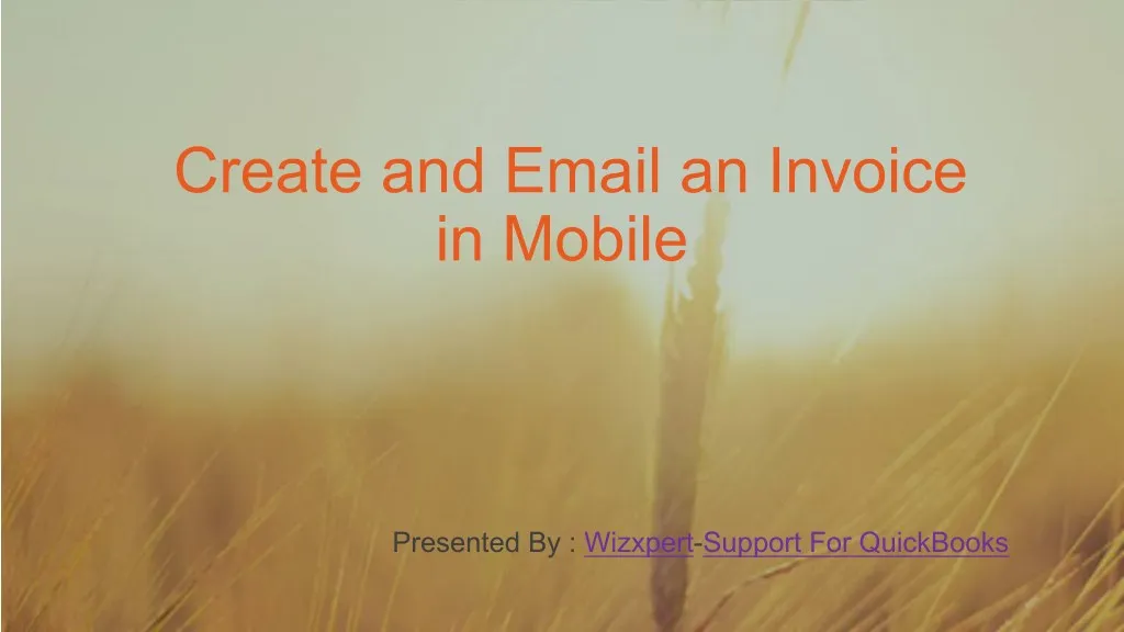 create and email an invoice in mobile