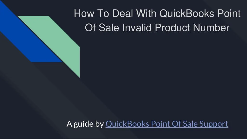 how to deal with quickbooks point of sale invalid product number