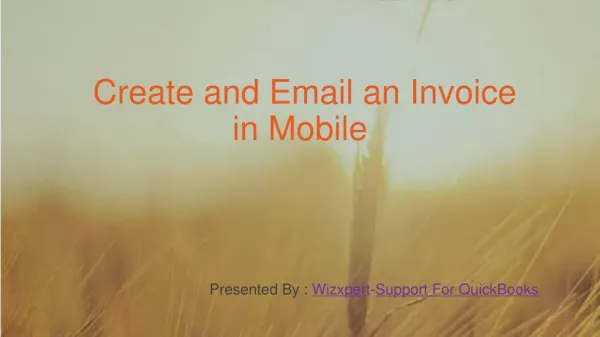 Create and Email an Invoice in Mobile