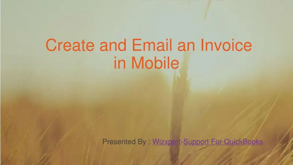 create and email an invoice in mobile