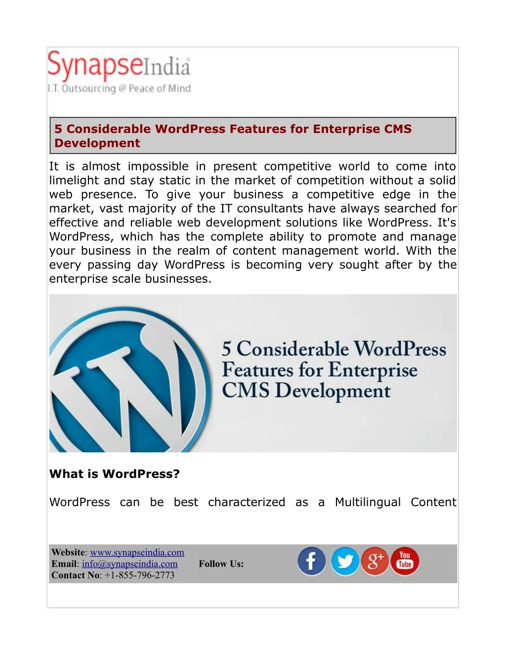 5 considerable wordpress features for enterprise