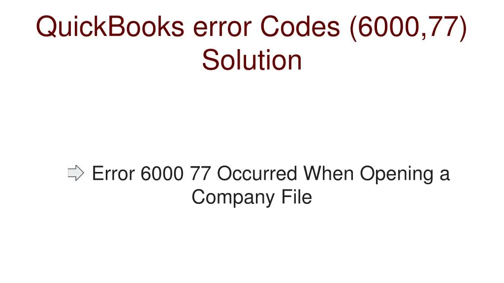 quickbooks error codes 6000 77 solution