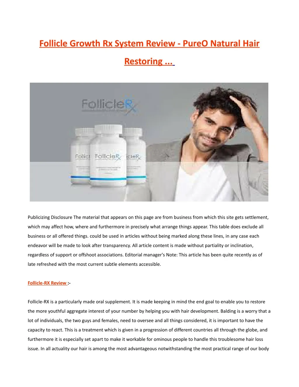 follicle growth rx system review pureo natural