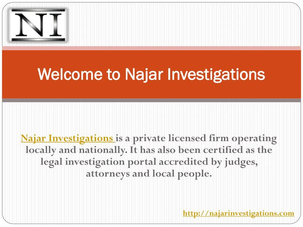 welcome to najar investigations