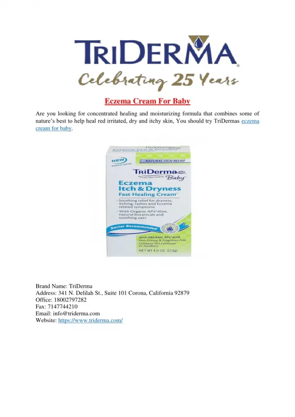eczema cream for baby