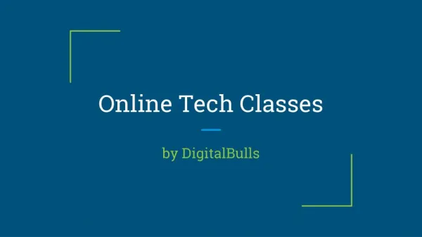 Online Tech Training | Tech Classes online @8554228557