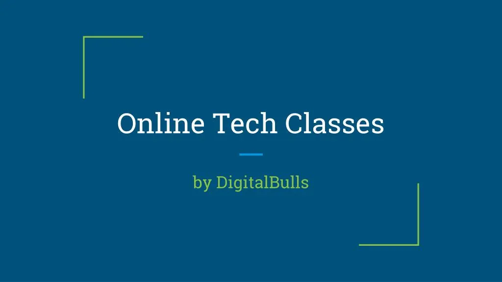 online tech classes
