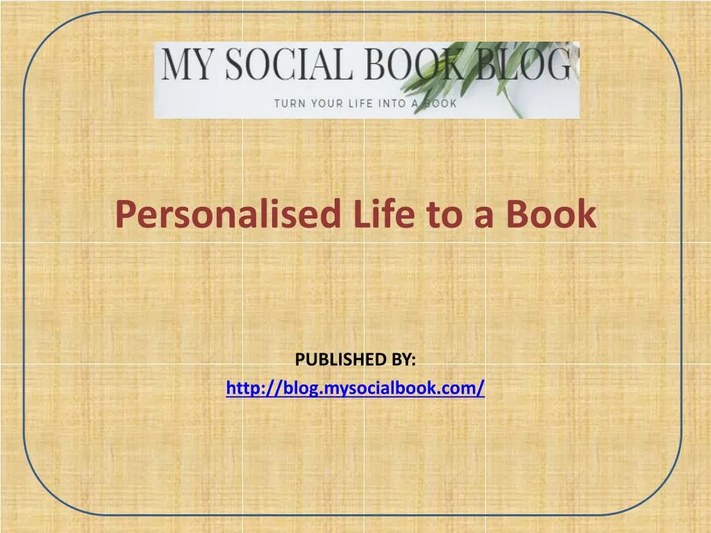 personalised life to a book