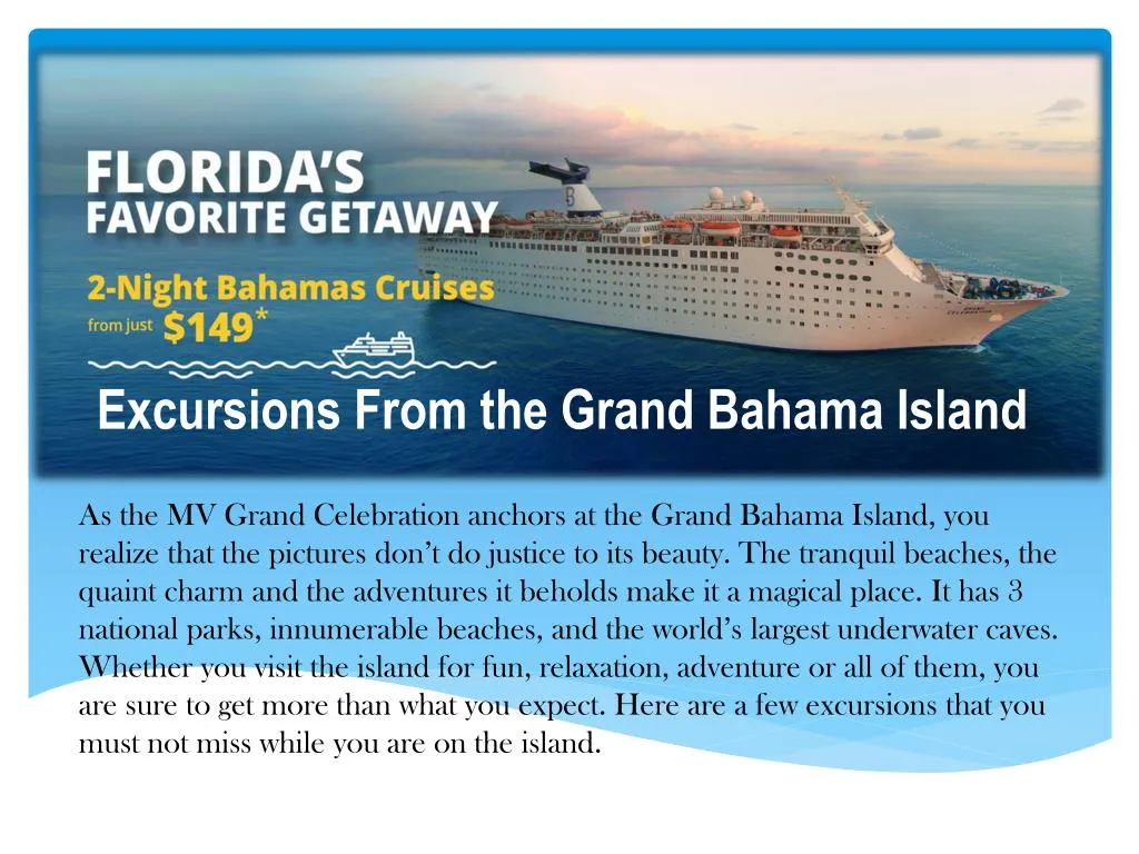 excursions from the grand bahama island