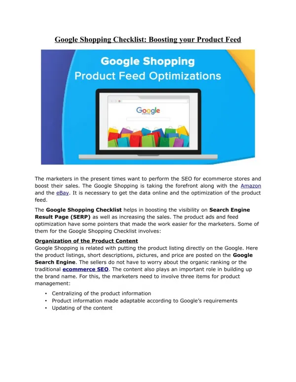 Google Shopping Checklist: Boosting your Product Feed