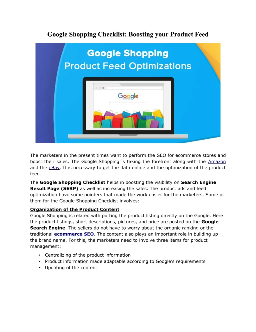 google shopping checklist boosting your product