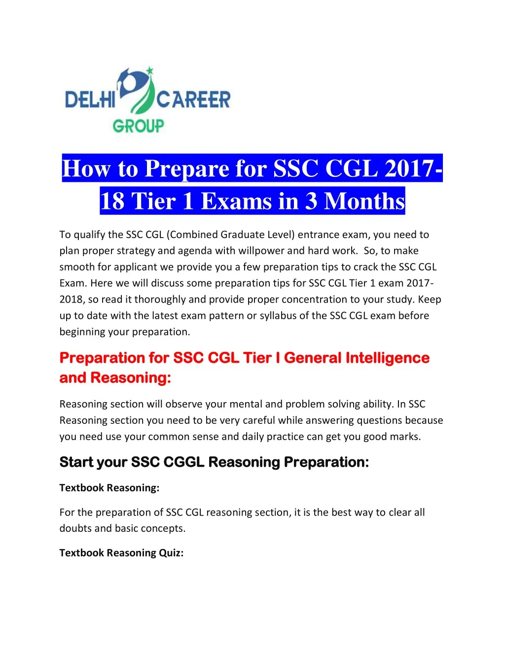 how to prepare for ssc cgl 2017 18 tier 1 exams